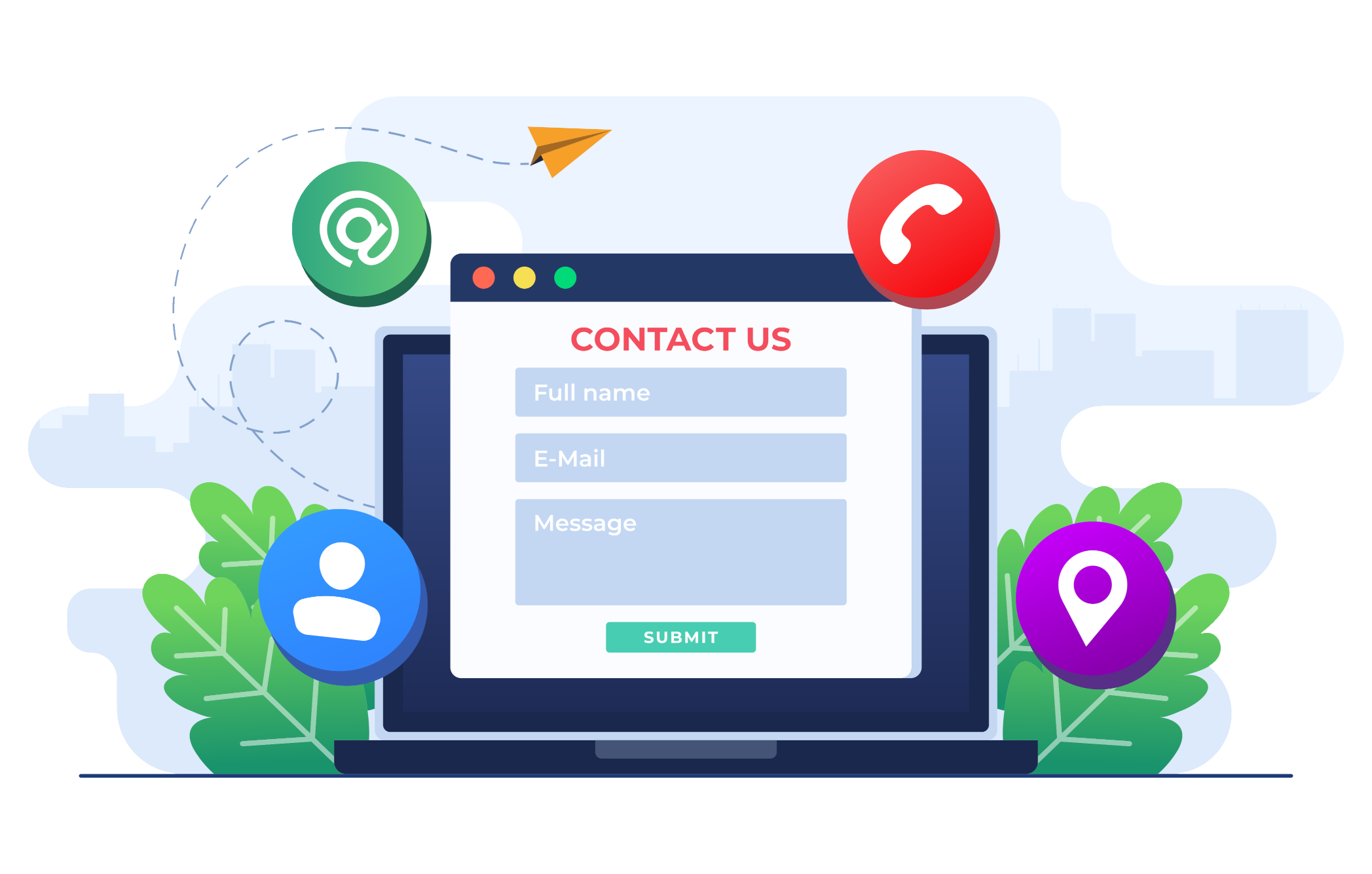 Contact illustration